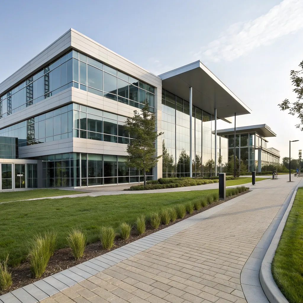 Office building with modern architecture
